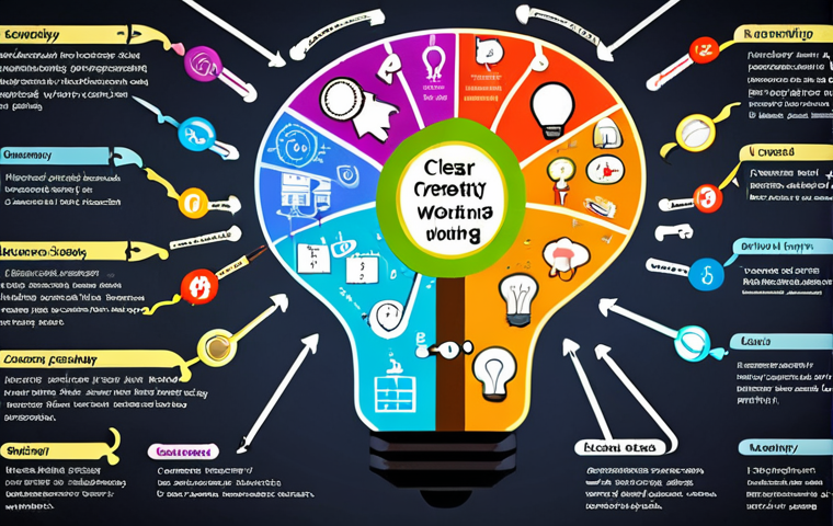 **

A vibrant, colorful Mind Map showing "Learning & Working" as the central topic. Branches extend out with keywords like "Clear Overview," "Memory," and "Creativity," each with relevant icons (e.g., a lightbulb for creativity, a magnifying glass for overview). The Mind Map is neatly organized and visually appealing, demonstrating its effectiveness as a learning tool.

**