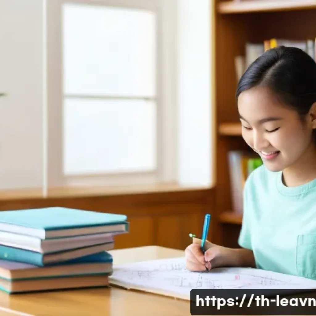 마인드맵을 통한 언어 학습 효과 분석 - **Prompt 1: Creative Mind Map Creation**
"A vibrant, medium shot of a cheerful Thai female stude...