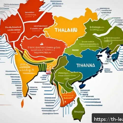 Home 30 마인드맵을 활용한 문화 이해 증진 - A detailed and colorful mind map illustration depicting the cultural elements of Thailand, including...