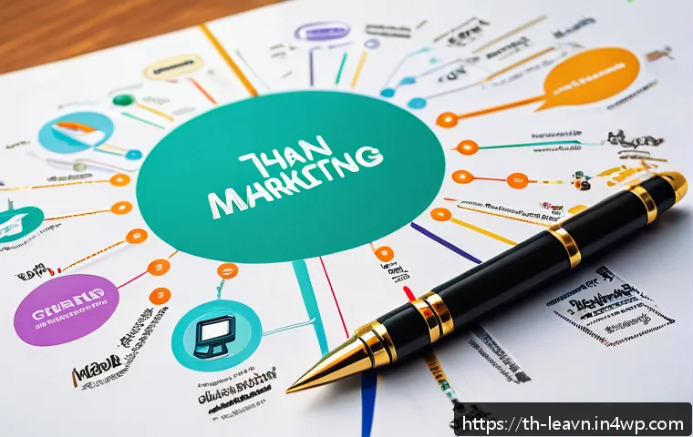 마인드맵을 활용한 발표 자료 제작하기 - A vibrant and detailed digital mind map focused on “Online Marketing Strategies,” centered with the ...